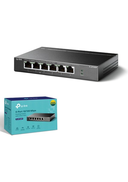 TL-SF1006P 6 Port 10/100 4x Poe+ , 2x Uplink Poe Switch (67W)