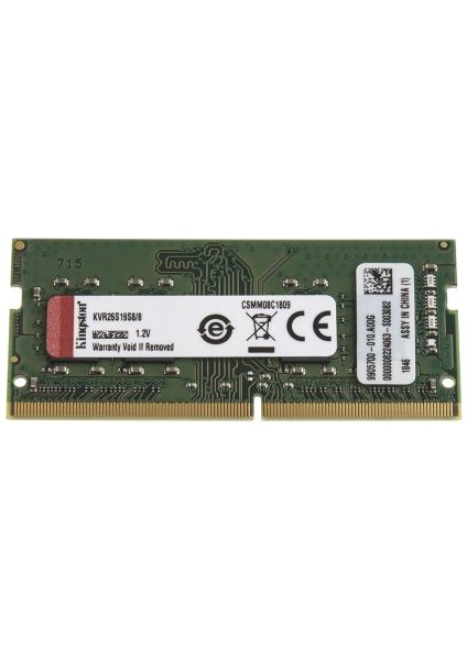 KVR26S19S8/8 8GB 2666MHz DDR4 Sodimm RAM 12V CL19