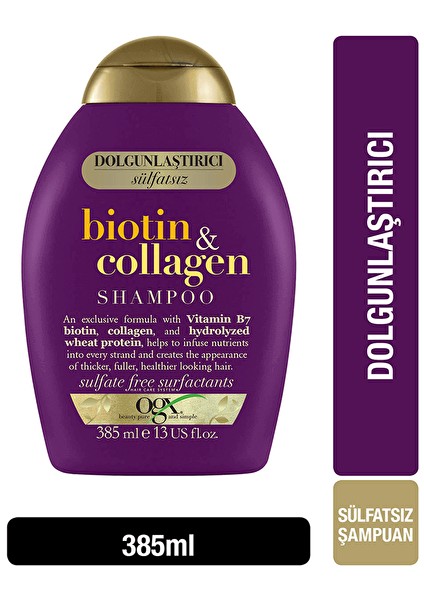 Dolgunlaştırıcı Biotin Ve Şampuan 385 Ml