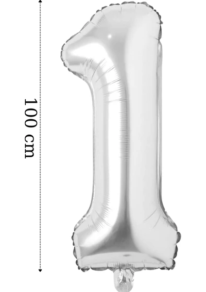 Folyo Balon 1 Rakamı Helyum Balon 100 cm