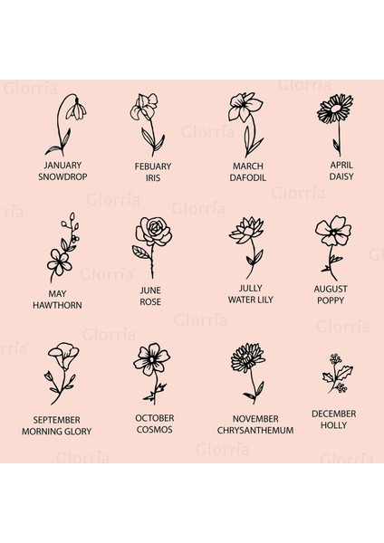 Kişiye Özel Doğum Çiçeği Gümüş Bileklik fiyatları