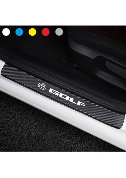 Volkswagen Golf Için Bagaj ve Kapı Eşiği Karbon Oto Sticker