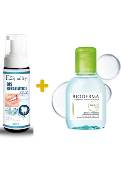 E2'quality Diş Köpük + Bioderma Sebium H2O 100ML