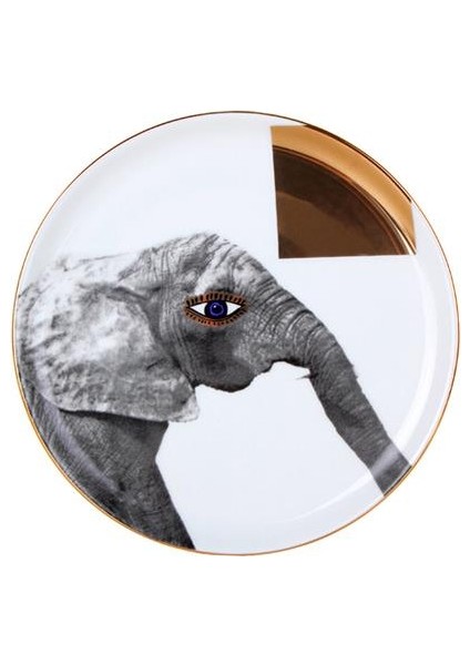 Porland Wild Life Elephant Düz Tabak 20CM