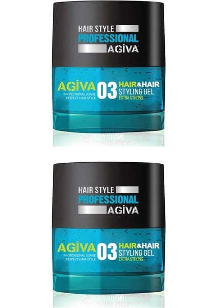 Hair Styling Gel 03 Extra Strong 200 ml X2