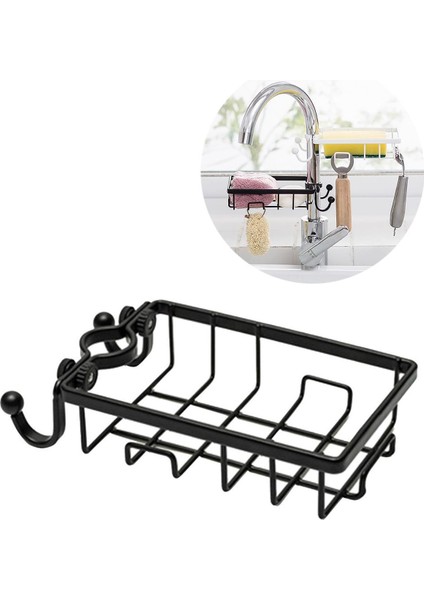 Buffer® Çok Fonksiyonlu Deterjan Hazneli Pratik Bulaşık Süngeri + Mutfak Banyo Çelik Sabunluk