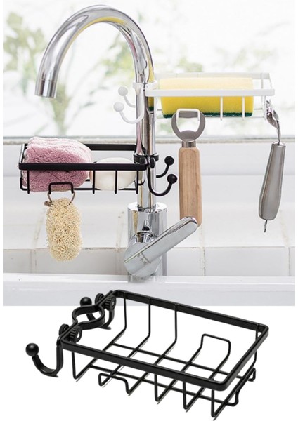 Buffer® Çok Fonksiyonlu Deterjan Hazneli Pratik Bulaşık Süngeri + Mutfak Banyo Çelik Sabunluk