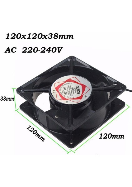 220V 12 cm Metal Fan Soğutucu 12x12x38 mm fırsatları