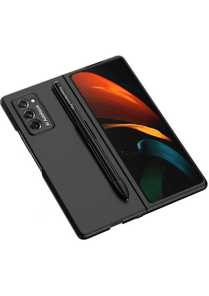 Galaxy Z Fold 2 Uyumlu Kalem Yuvalı Kılıf + Kapasitif Dokunmatik Kalem