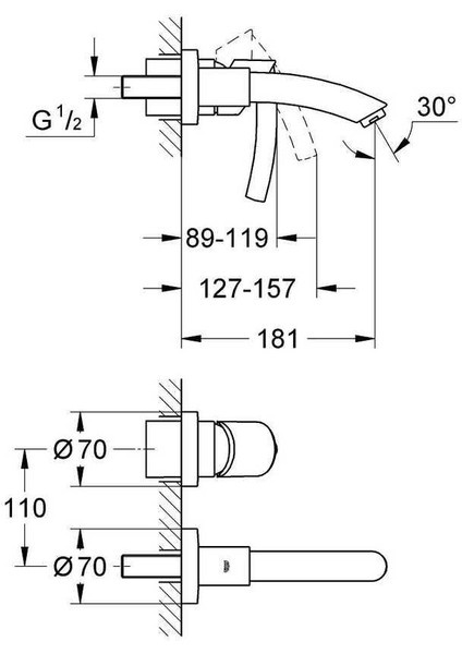 Tenso Ankastre Lavabo Bataryası - 19289000 fiyatları