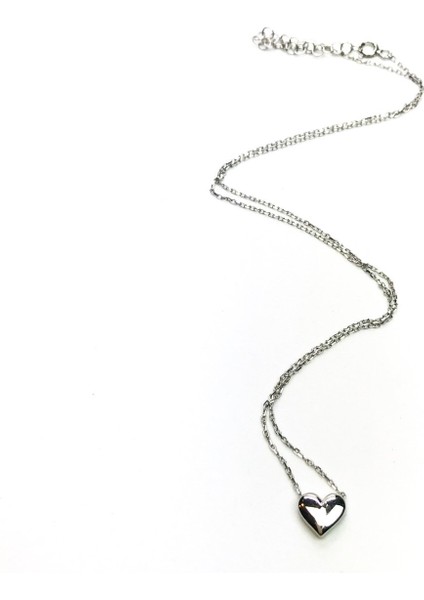 925 Ayar Gümüş Minik Kalp Kolye modelleri