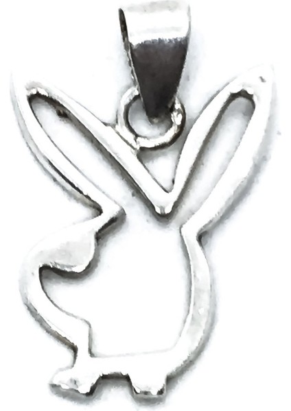 925 Ayar Gümüş Playboy Tavşanı Kolye Ucu