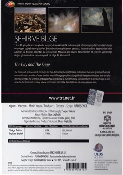 Şehir ve Bilge (Trt Arşiv 82 - Dvd)