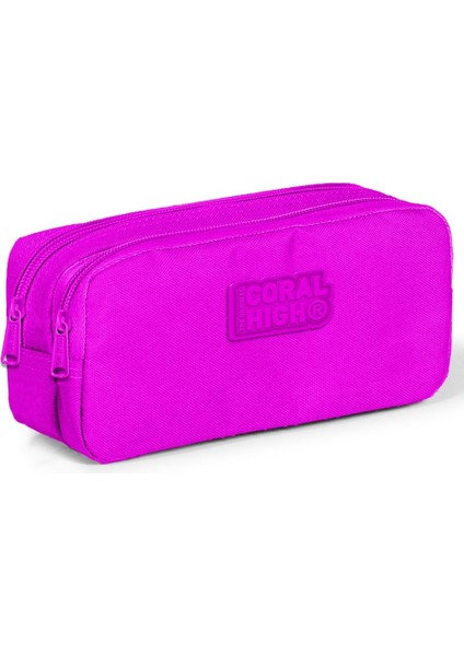 Coral High Kız Çocuk Koyu Pembe 3'lü Çanta Takımı - USB Soketli