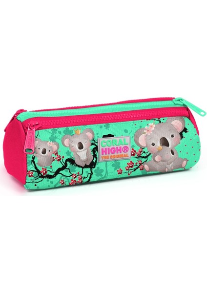 Yeşil Koala Baskılı Ilkokul Sırt Çantası ve Kalemlik Seti - Kız Çocuk - USB Soketli modelleri