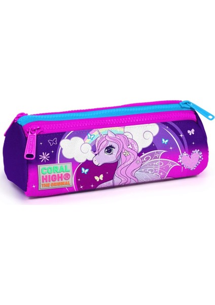 Pembe Unicorn Kız Çocuk Çekçek Çanta Seti - Işıklı Tekerlekler