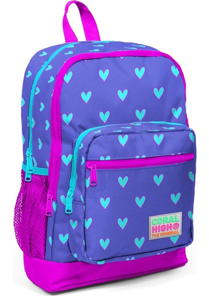 Mavi Kalp Baskılı Kız Çocuk 3'lü Ilkokul Çanta Seti fiyatları