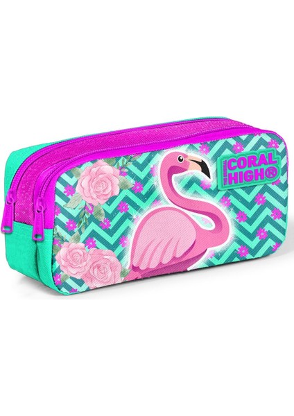 Coral High Yeşil Flamingo Kız Çocuk Ilkokul Çanta Seti - Sırt Çantası+Beslenme+Kalemlik fırsatları