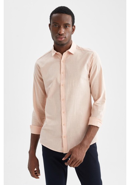 Slim Fit Uzun Kollu %100 Pamuk Gömlek R1680AZ22SP