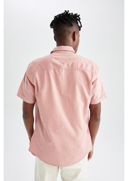 Slim Fit Basic Kısa Kollu Gömlek R1706AZ22SM
