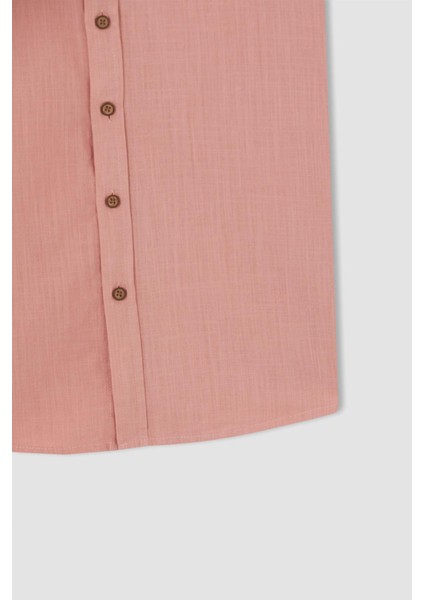 Slim Fit Basic Kısa Kollu Gömlek R1706AZ22SM