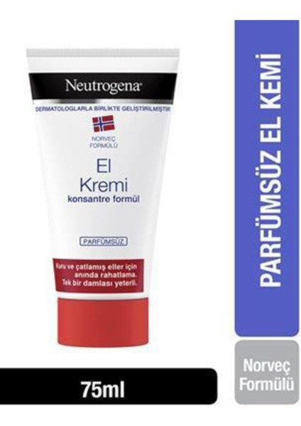 Parfümsüz Norveç Formülü El Kremi Parfümsüz 75 Ml Kofreden Ayrılma 3574661543864