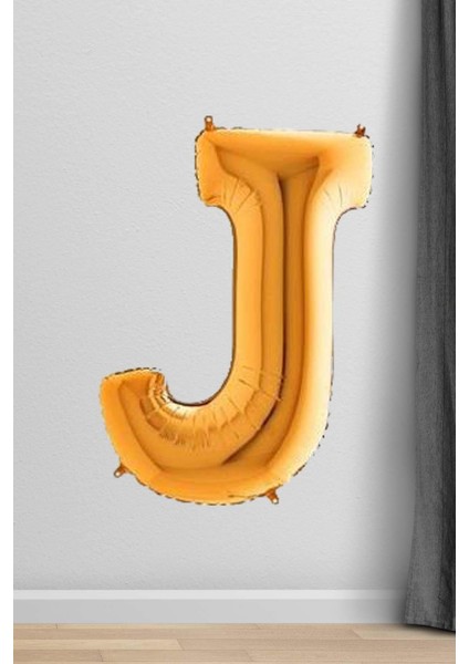 J Harfi Folyo Balon Gold 100 cm 40 Inç 1 Metre Altın