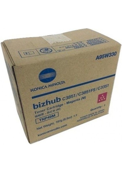 Minolta TNP-49M Orjinal Kırmızı Toner Minolta Bizhub C3351