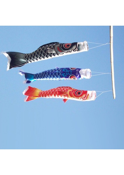 3 Adet 40 cm Koinobori Japon Rüzgar Bayrağı (Yurt Dışından) fırsatları