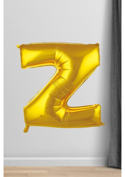 Z Harfi Folyo Balon Gold 100 cm 40 Inç 1 Metre Altın