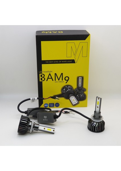 Xenon LED Bam9 H27 Beyaz 12V / 50W / 10800 Lm Şimşek Etkili Xenon LED