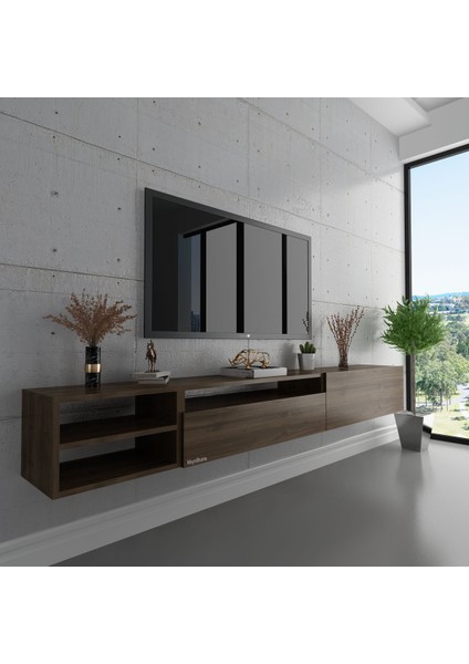 Duvara Monte Tv Sehpası Ceviz S6111-2