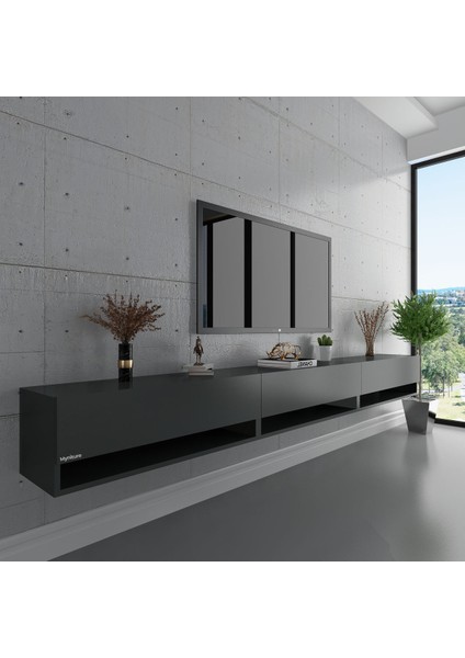 Duvara Monte Tv Sehpası Antrasit S6103-4