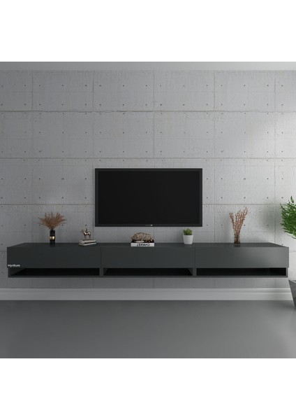 Duvara Monte Tv Sehpası Antrasit S6103-4