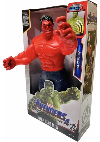 The Hulk Kırmızı Renk Red Hulk 30 cm Işıklı Sesli Figür Kahraman Oyuncak