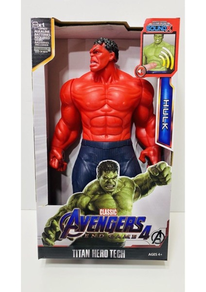 The Hulk Kırmızı Renk Red Hulk 30 cm Işıklı Sesli Figür Kahraman Oyuncak