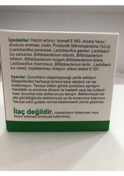 Probiyotik Mikroorganizma Içeren Takviye Edici Gıda fiyatları