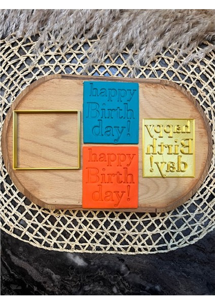 Happy Birthday Kurabiye Kalıbı ve Hamur Kesicisi