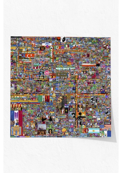 Reddit R Place 2022 30X30 Çerçevesiz Poster