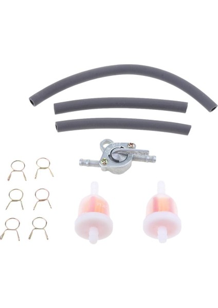 6mm Gaz Benzinli Boru Hortumu Hattı + 4 Klipler + Tank Switc () Siyah (Yurt Dışından)