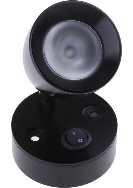 2x 12 V / 3W Tekne LED Spot Iç Okuma Işık Duvar Lambası 3000 K Siyah (Yurt Dışından)