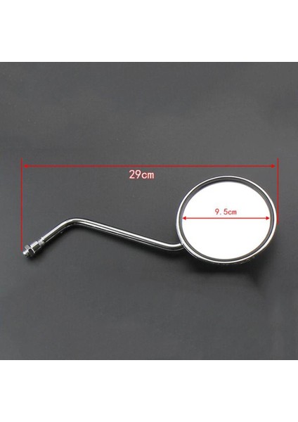 Motosiklet Scooter Için 2 Parça Krom Yuvarlak Dikiz Yan Aynalar 8mm (Yurt Dışından)
