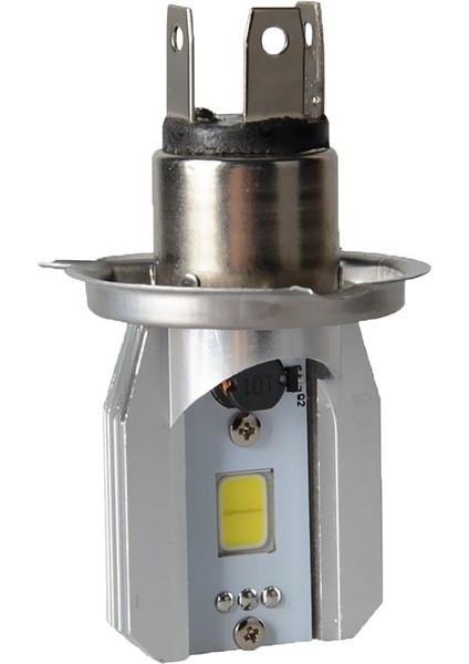 H4 Beyaz 20 W Cob LED Merhaba / Lo Işın Motosiklet Far Ön Ampul Lamba (Yurt Dışından)