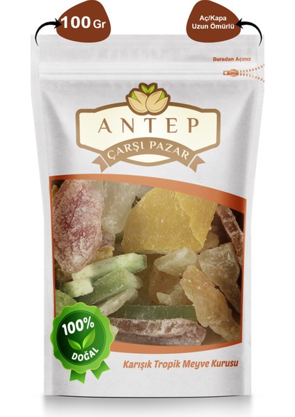 Karışık Meyve Kurusu Tropikal Meyve Kurusu | 100 Gr.