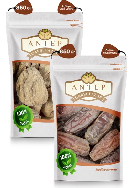 Antep Çarşı Pazar Medine Hurması 850 Gr. | Armut Incir 850 Gr.