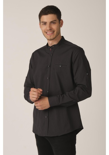 Alexandergardı Katlanabilir Kol Regular Fit Gömlek (E21-32508)