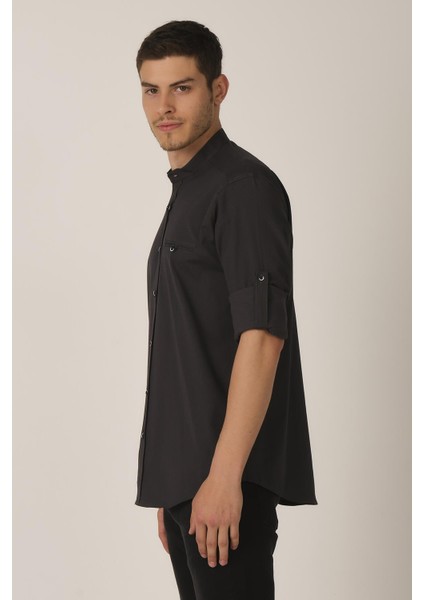 Alexandergardı Katlanabilir Kol Regular Fit Gömlek (E21-32508)