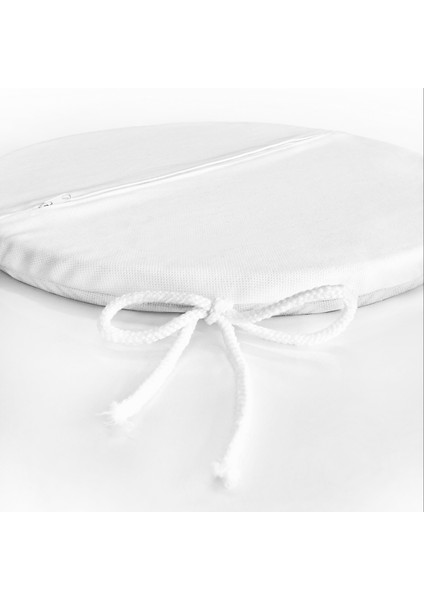 Real Homes Onedraw Çizimli Geometrik Desen Dijital Baskılı Modern Yuvarlak Fermuarlı Sandalye Minderi indirimleri