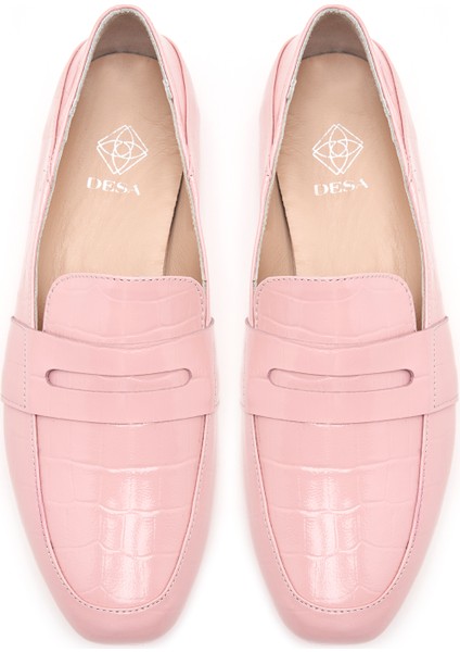 Olsen Pudra Kadın Kroko Baskılı Deri Loafer fiyatları