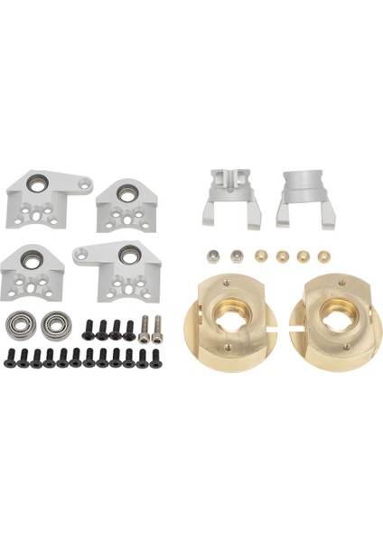 Pirinç Direksiyon Knuckle Ağır Ağırlık Aksesuarları Için Axial 1/10 Rc Araba 90018 Blok C Gümüş (Yurt Dışından)